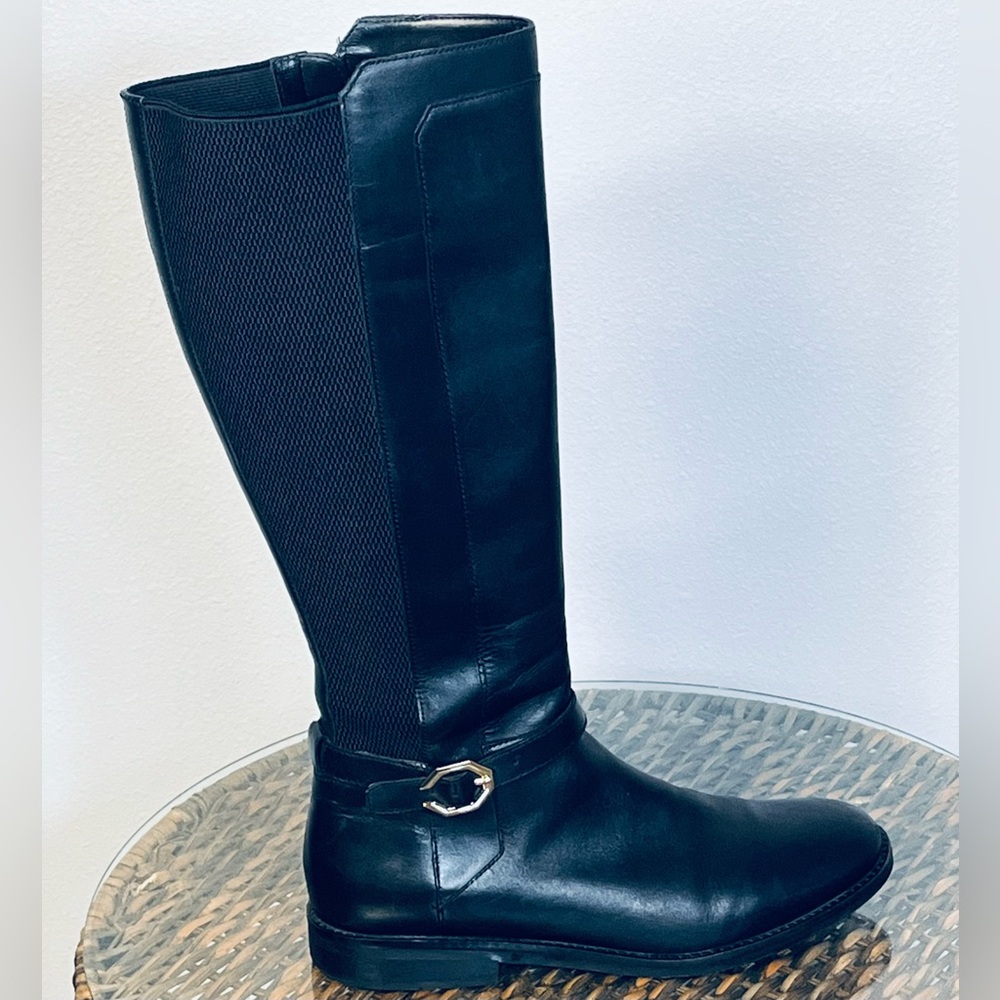 Cole Haan Leela Grand 360 Riding Boot Black Leather Women’s 9.5 Equestrian Vibe